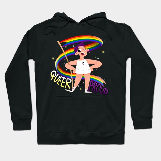 Queer & Proud - Asex heart Hoodie by Gummy Illustrations